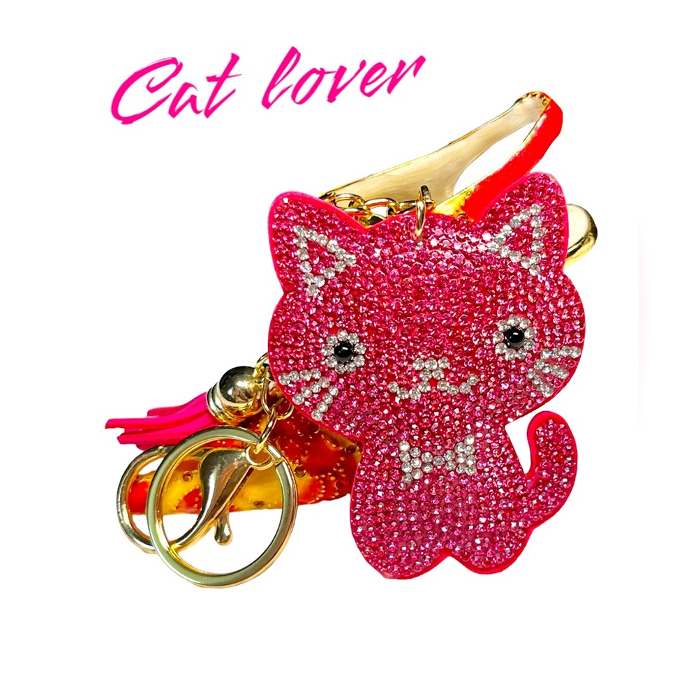 💜beaded bling rhinestone purse key chain with rhinestone -novelty